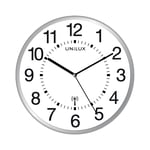 Afbeelding van Unilux radiogestuurde wandklok | kunststof | zilver & zwart | 30 cm | UNI400094562
