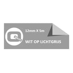 Afbeelding van Brother TZe-MQL35 tape wit op lichtgrijs 12mm x 5m (huismerk) | STTZe-MQL35