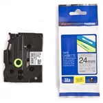 Afbeelding van Brother TZe-M951 tape zwart op mat zilver 24mm x 8m (origineel) | BROTZEM951
