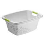 Afbeelding van Rotho bloemenprint wasmand | grijs | 25 liter | QC-ROT-03027