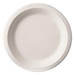Afbeelding van Wegwerpbord suikerriet | wit | 23 cm | 50 stuks | DIVPS81327