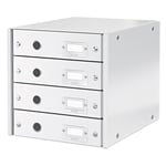 Afbeelding van Leitz 6049 WOW ladeblok | wit metallic | 4 laden | LEI60490001