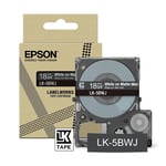Afbeelding van Epson LK-5BWJ matte tape wit op zwart 18 mm (origineel) | EPSC53S672083