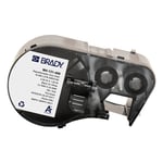 Afbeelding van Brady M4-131-498 vinylweefsel labels zwart op wit | 25,4 mm x 12,7 mm (origineel) | BRAM4-131-498
