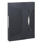 Afbeelding van Esselte 6240 Vivida documentenbox | transparant zwart | 47mm | 380 vel | ESS624049
