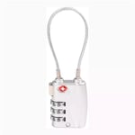 Afbeelding van Pavo TSA kabelslot | 3-cijferige combinatie | zilverkleurig | PAV8046744