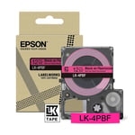 Afbeelding van Epson LK-4PBF tape zwart op fluorescerend roze 12 mm (origineel) | EPSLK-4PBF