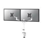 Afbeelding van Neomounts Next Lite ruimtebesparende monitorarm | 2 monitoren | 17-27 inch | wit | tot 8 kg | NEODS60-425WH2