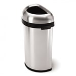 Afbeelding van Simplehuman halfronde afvalbak | Code P | zilver | 60 liter | SI699NA3459