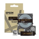 Afbeelding van Epson LK-5BKP tape goud op metallic zwart 18 mm (origineel) | EPSC53S672095