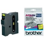 Afbeelding van Brother TX-651 tape zwart op geel 24mm x 8m (origineel) | BROTX-651