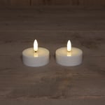 Afbeelding van Anna Collection LED Waxinelicht | 4,5 cm x 6 cm | wit | 3D vlam | 2 stuks | AN861NA5745