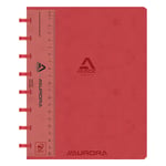 Afbeelding van Aurora 3845.748R Adoc schrift met liniaal | A5 | geruit | 90 gr. | 72 vel | rood | AUR3845.748R