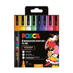 Afbeelding van POSCA PC-3M verfmarkerset | Pop kleuren | ronde punt | 0,9 - 1,3 mm | 8 stuks | POSPC3M8PO