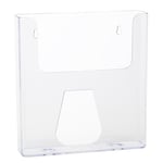 Afbeelding van Deflecto DE76401 wandfolderhouder | A4 | polystyreen | transparant | hangend | 1 vak | DE76401