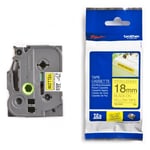 Afbeelding van Brother TZe-S641 extra klevend tape zwart op geel 18mm x 8m (origineel) | BROTZe-S641