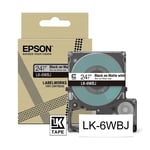 Afbeelding van Epson LK-6WBJ matte tape zwart op wit 24 mm (origineel) | EPSC53S672064