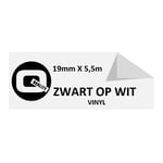 Afbeelding van DYMO S0718620 / 18445 IND Rhino tape vinyl zwart op wit 19mm (huismerk) | STS0718620