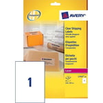 Afbeelding van Avery Zweckform L7567-25 transparante etiketten | 210 mm x 297 mm | 25 etiketten | AVEL7567-25
