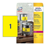 Afbeelding van Avery Zweckform L6111-20 weerbestendige etiketten | 210 mm x 297 mm | 20 etiketten | AVEL6111-20