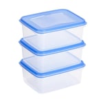 Afbeelding van Sunware Club Cuisine diepvriesdozen set | transparant\blauw | 1,2 liter | 3 stuks | SUN76600663