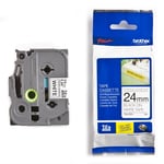 Afbeelding van Brother TZe-S251 extra klevend tape zwart op wit 24mm x 8m (origineel) | BROTZES251