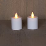 Afbeelding van Anna Collection LED Waxinelicht | 4,5 cm x 8 cm | wit | bewegende vlam | 2 stuks | AN861NA3251