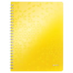 Afbeelding van Leitz 4637 WOW collegeblok | A4 | gelinieerd | geel | 4-gaats | 80 vel | LEI46370016