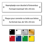 Afbeelding van Posthumus gegraveerde naamplaat | kunststof | met schroeven | 120 x 30 mm | POST611012