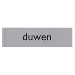 Afbeelding van Posta Picto bordje duwen | kunststof | zilver | 1 stuk | POS00039082