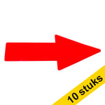 Afbeelding van Djois zelfklevend vloermarkeringssymbool | pijl | rood | 10 stuks | DJO197403
