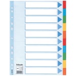 Afbeelding van Esselte 100193 A4 tabbladen | gekleurd karton | 10 tabs | 11-gaats | ESS100193