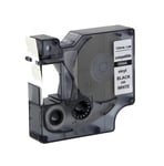 Afbeelding van DYMO S0718600 / 18444 IND Rhino tape vinyl zwart op wit 12mm (huismerk) | STS0718600