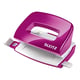 Leitz 5060 WOW mini perforator | metallic roze | metaal | tot 10 vel | 2-gaats | LEI50601023