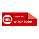 Afbeelding van Brother TZe-435 tape wit op rood 12mm x 8m (huismerk)