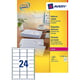 Avery Zweckform L7159-250 adresetiketten | quickpeel | 63,5 mm x 33,9 mm | 6000 etiketten | AVEL7159-250