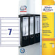 Avery Zweckform L4760-25 printbare rugetiketten | wit | zelfklevend | smal | 38 mm x 192 mm | 175 etiketten | AVEL4760-25