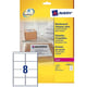 Afbeelding van Avery Zweckform L7993-25 verzendetiketten | wit | ultra sterk | zelfklevend | 99,1 mm x 67,7 mm | 200 etiketten
