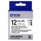 Afbeelding van Epson LK-4WBH hittebestendige tape zwart op wit 12mm (origineel)