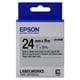 Afbeelding van Epson LK-6SBE matte tape zwart op zilver 24mm (origineel)