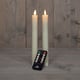 Anna Collection Led Dinerkaars | 23 cm | ivoor | bewegende vlam | 2 stuks | AN861NA9701
