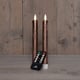 Afbeelding van Anna Collection LED Dinerkaars | 23 cm | Brons | 3D Vlam | 2 stuks