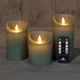 Anna Collection LED Kaars | Bewegende vlam | jade groen | 3 stuks | AN861NA5235