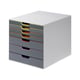 Durable 760727 Varicolor ladeblok | kunststof | grijs en gekleurd | 7 laden | DUR760727