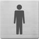Alco AL-450-2 heren toiletbordje | rvs | metaal & zwart | ALCAL-450-2