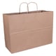 Papieren draagtas | bruin | 450 x 330 x 170 mm | 100 stuks | PAA270677
