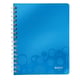 Leitz collegeblok 4641 WOW | A5  geruit | blauw metallic | 80gr. | 80 vel | LEI46410036