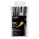 POSCA PC-5M verfmarkerset metallic | 1,8 - 2,5 mm | rond | 4 stuks | POSPC5M/4AASS09
