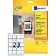 Afbeelding van Avery Zweckform L7121-25 QR-etiketten | 45 mm x 45 mm | 500 etiketten