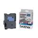 Afbeelding van Brother TX-141 tape zwart op transparant 18mm x 15m (origineel)